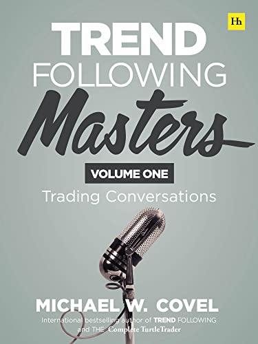 Book cover: "Trend Following Masters Volume 1" with microphone image.