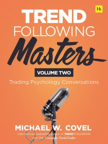 Book cover: "Trend Following Masters Volume Two" with a microphone image.