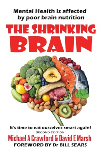 Book cover: brain-shaped arrangement of colorful fruits, vegetables, and fish.