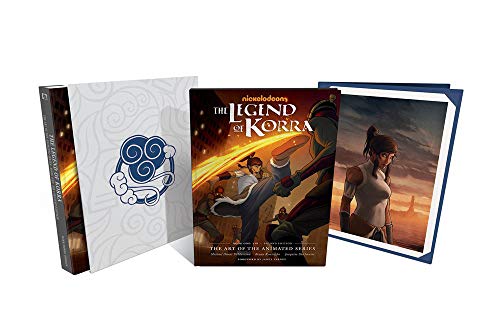 “The Legend of Korra” art book deluxe edition with character artwork.