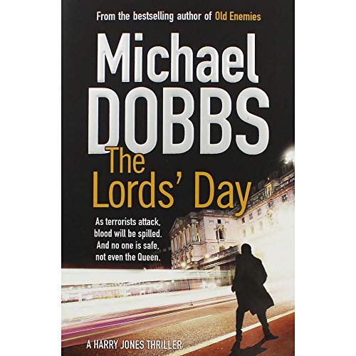 Book cover for The Lords' Day by Michael Dobbs featuring a silhouette on a street.