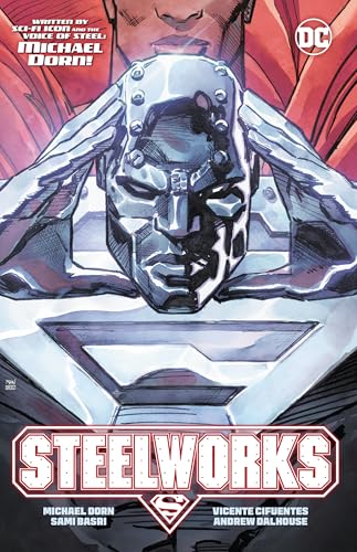 Comic book cover featuring a metallic, robotic face and the title "Steelworks".