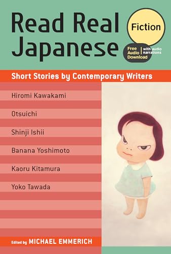 Book cover: "Read Real Japanese Fiction" with illustration of a girl.