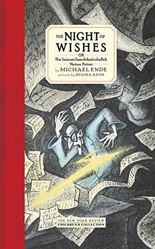 Book cover featuring a frantic man amidst flying papers and a yellow light beam.