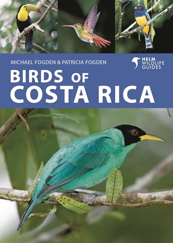 Book cover featuring colorful Costa Rican birds: toucan, hummingbird, and tanager.