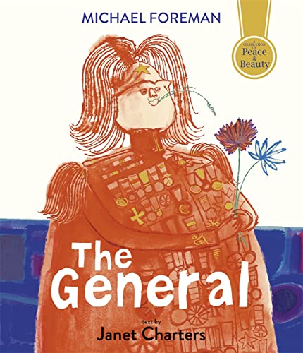 Book cover: illustrated woman in military-style clothing holding flowers.