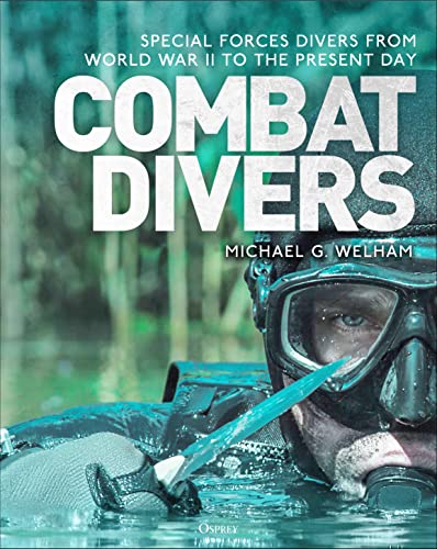 Book cover featuring a combat diver with mask and snorkel in water.