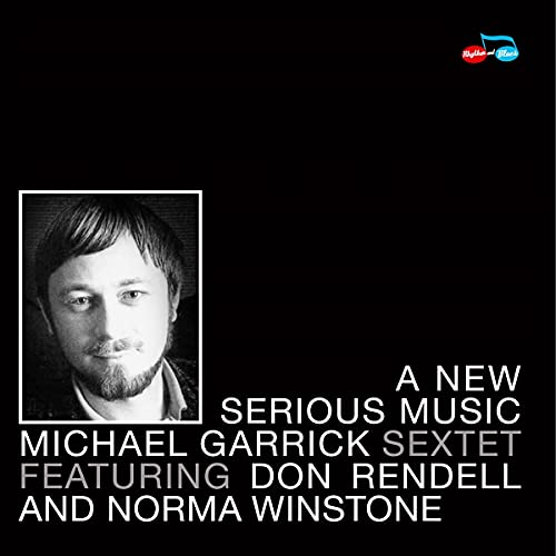 Black CD cover with a portrait of Michael Garrick and white text.