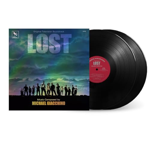 “Lost” soundtrack vinyl record with cover art depicting silhouetted figures.