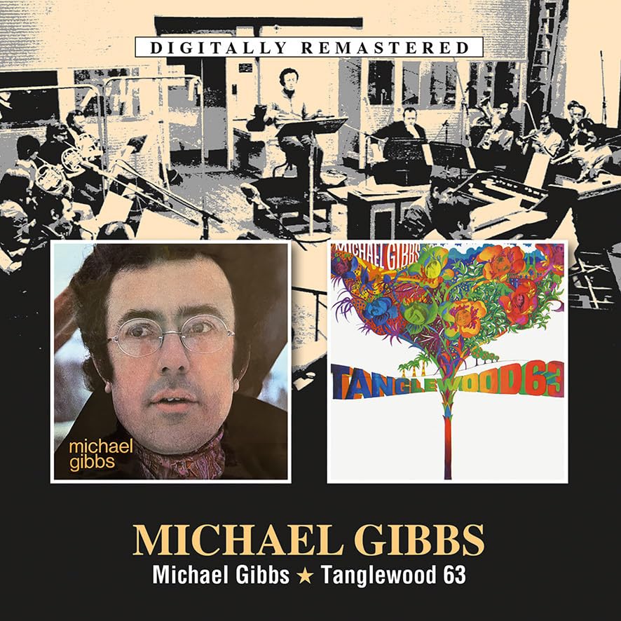 CD cover featuring a black and white studio scene, a portrait, and colorful artwork.