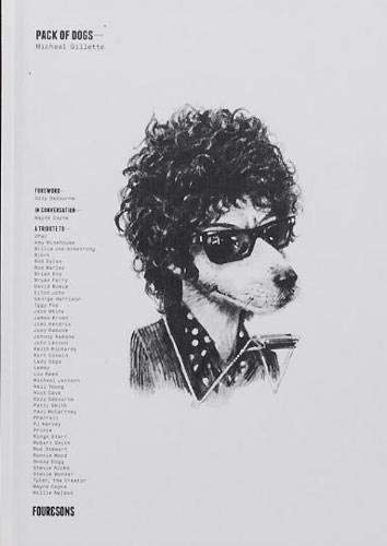Book cover featuring a black and white portrait of a dog with human features.