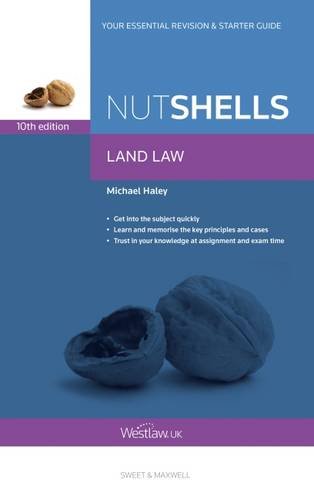 Book cover: "Nutshell Land Law" 10th edition, with walnut images.
