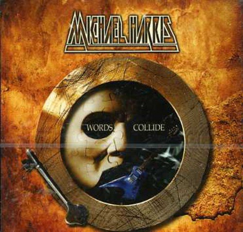 CD cover for Michael Harris’ “Worlds Collide” featuring a masked face.
