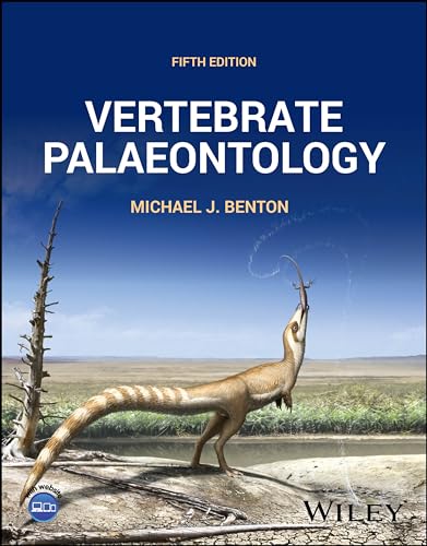 Book cover for Vertebrate Palaeontology by Michael J. Benton featuring a prehistoric reptile illustration.
