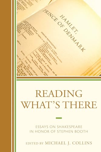 Book cover with text “Reading What’s There” and an open Shakespeare play.