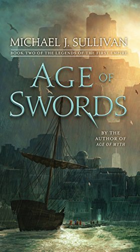 Book cover: fantasy landscape with a sailing ship and distant castle.