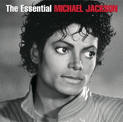 Black and white portrait of Michael Jackson on CD cover.
