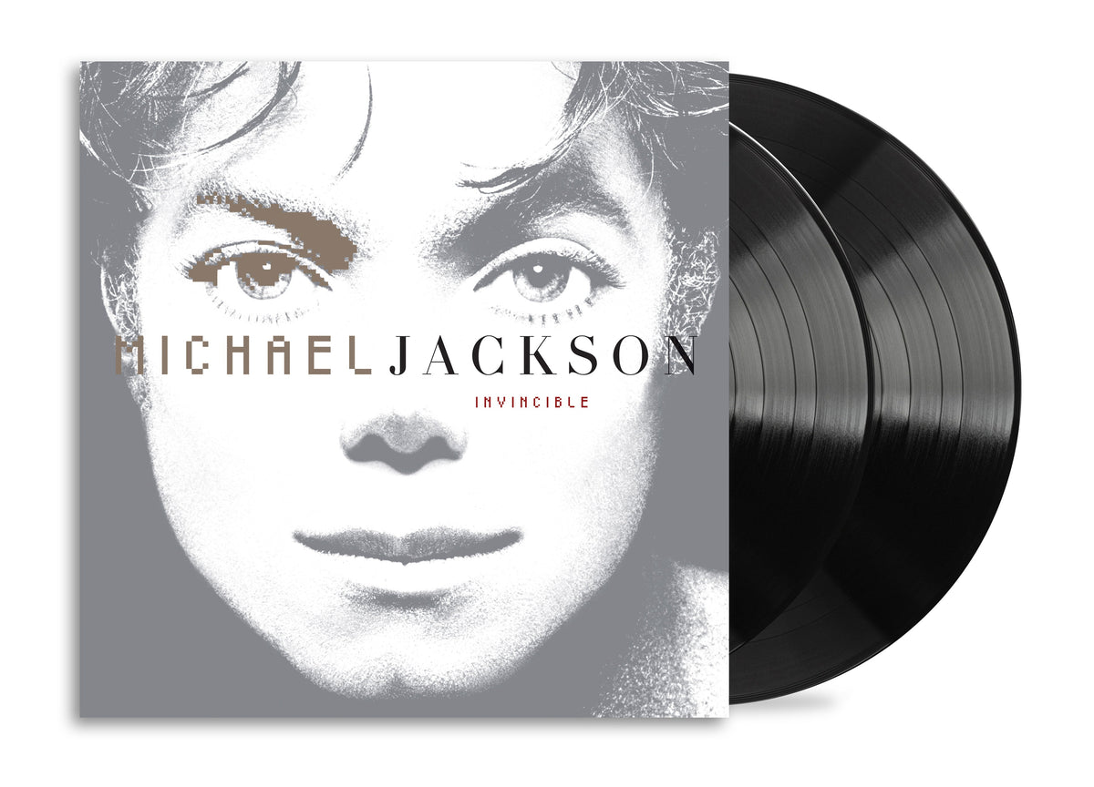 Michael Jackson’s “Invincible” vinyl record with album cover portrait.
