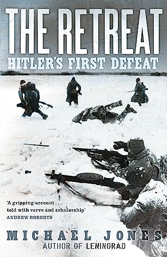 Book cover depicting soldiers in a snowy, wartime retreat scene.
