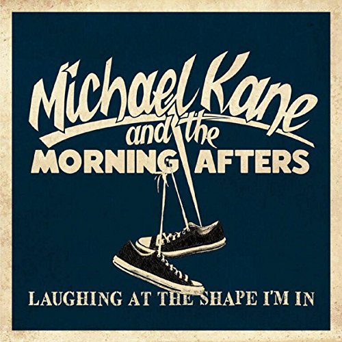 Vinyl record cover with dark blue background, hanging shoes, and beige text.