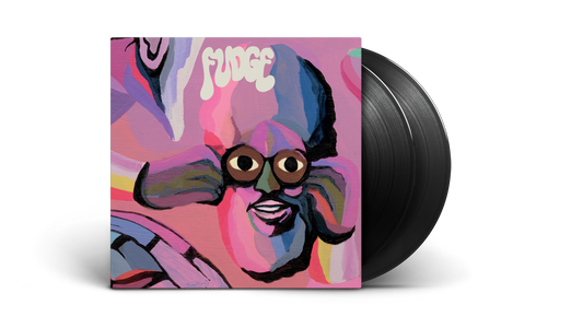 Michael Kiwanuka’s “FUDGE” vinyl record with colorful, painted portrait cover.