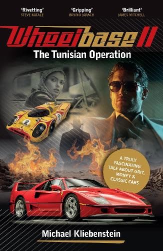 Book cover: "Wheelbase II - The Tunisian Operation" featuring cars and people.