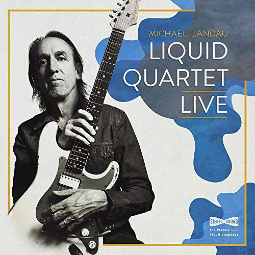 CD cover featuring guitarist Michael Landau and blue abstract shapes.