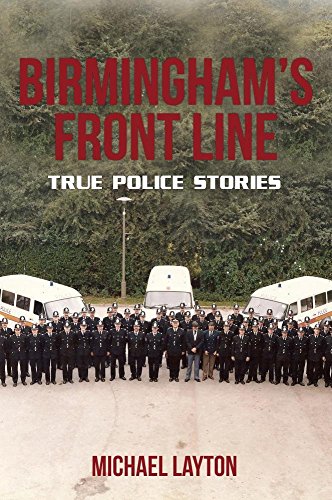 Book cover: "Birmingham's Front Line," featuring police officers and vans.