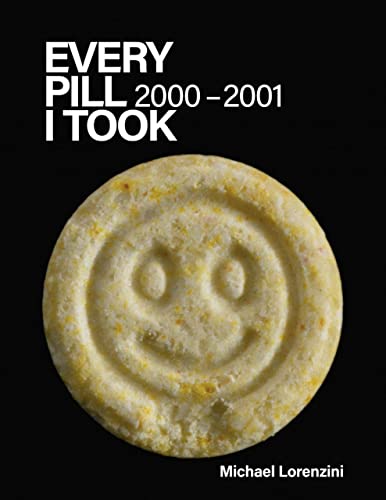 A book cover with a yellow pill bearing a smiley face on a black background.