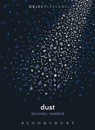 Dark book cover with abstract white doodles and the title "Dust".