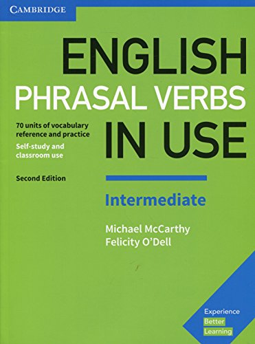 English Phrasal Verbs in Use Intermediate textbook cover with green background and white text.