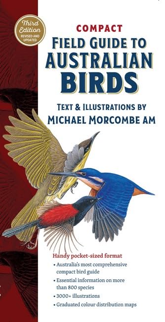 Cover of “Compact Field Guide to Australian Birds” with bird illustrations.
