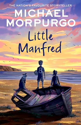 Book cover: boy, dog, and girl by a boat at the beach.