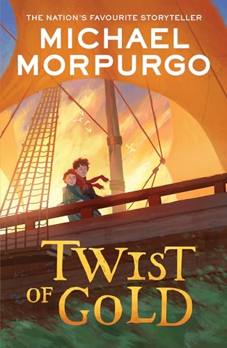 Book cover: children on a ship’s deck against a golden sky.