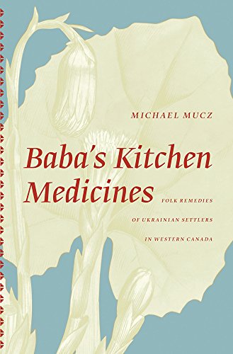 Book cover: "Baba's Kitchen Medicines" with floral illustration.