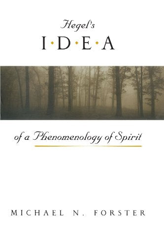 Book cover: "Hegel's Idea of a Phenomenology of Spirit" with forest image.