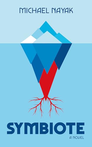 Book cover showing a blue iceberg with a red, root-like tip against blue background.