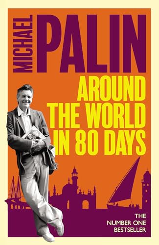 Book cover featuring Michael Palin, title text, and silhouettes of landmarks on orange background.