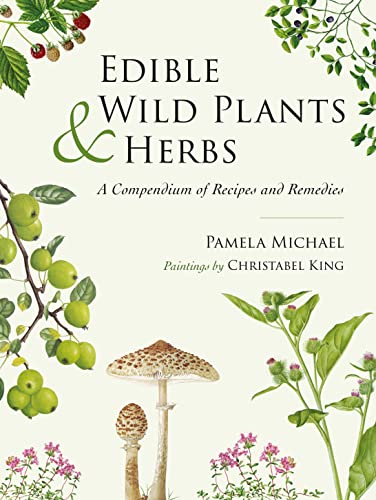 Book cover featuring botanical illustrations of edible plants and herbs.
