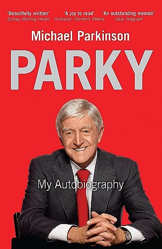 Book cover featuring Michael Parkinson in a suit against a bright red background.