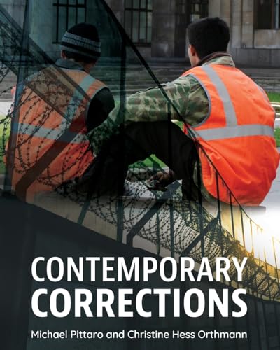 Book cover: "Contemporary Corrections" with image of people near barbed wire.