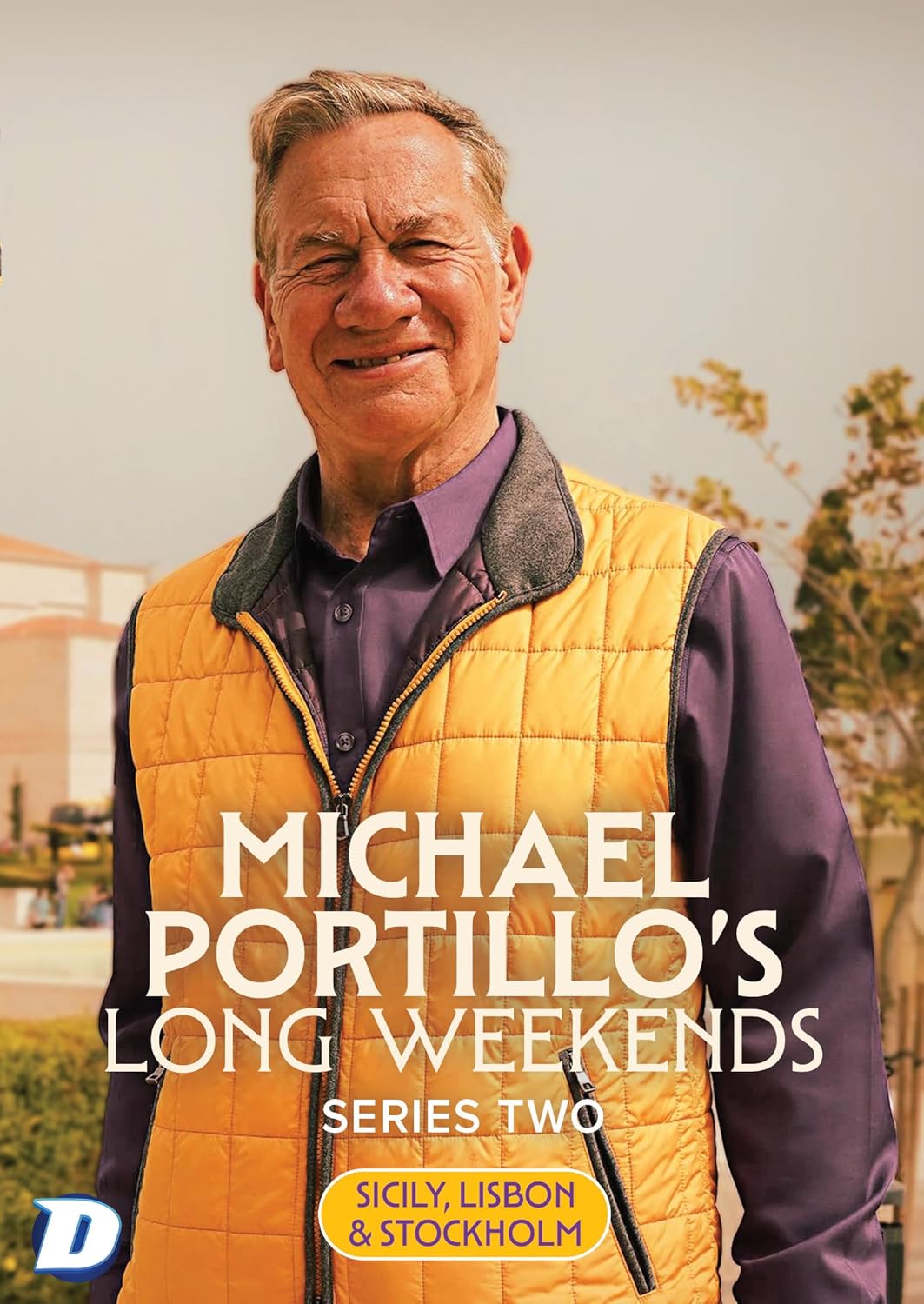 Michael Portillo smiling on DVD cover for "Long Weekends: Series 2".