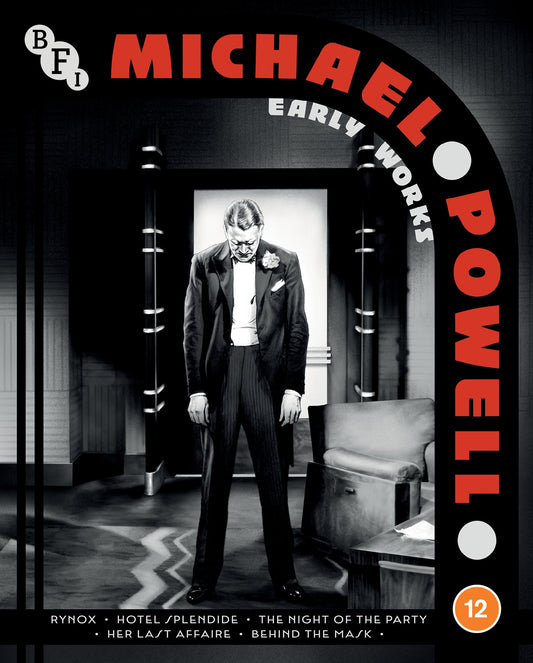 Blu-ray cover for Michael Powell Early Works featuring a man in a tuxedo.