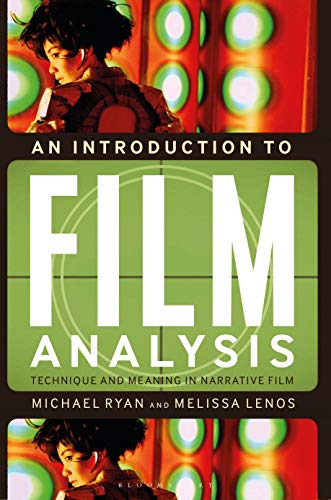 Book cover titled An Introduction to Film Analysis featuring a person against glowing lights.