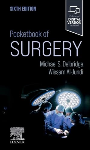 Book cover: "Pocketbook of Surgery," sixth edition, with surgical scene.