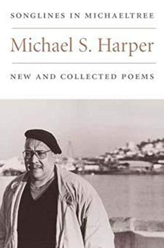Book cover with portrait of Michael S. Harper and a coastal town.