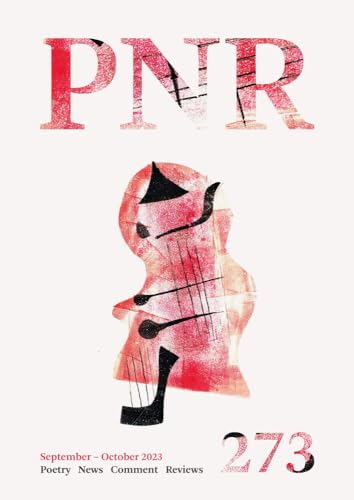 PNR Review 273 cover: red text, abstract cello shape, September-October 2023.