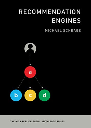 Book cover: "Recommendation Engines" with a diagram of choices branching out.