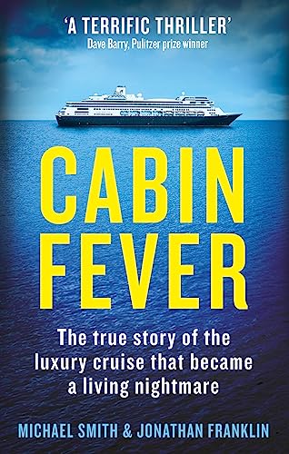 Book cover for “Cabin Fever” depicting a cruise ship on blue water.