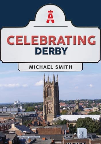 Book cover featuring Derby Cathedral and city skyline under a blue sky.